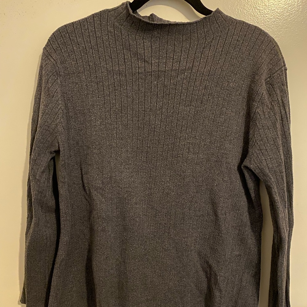 Gray mock neck